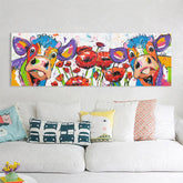 Toile - Cow Flowers